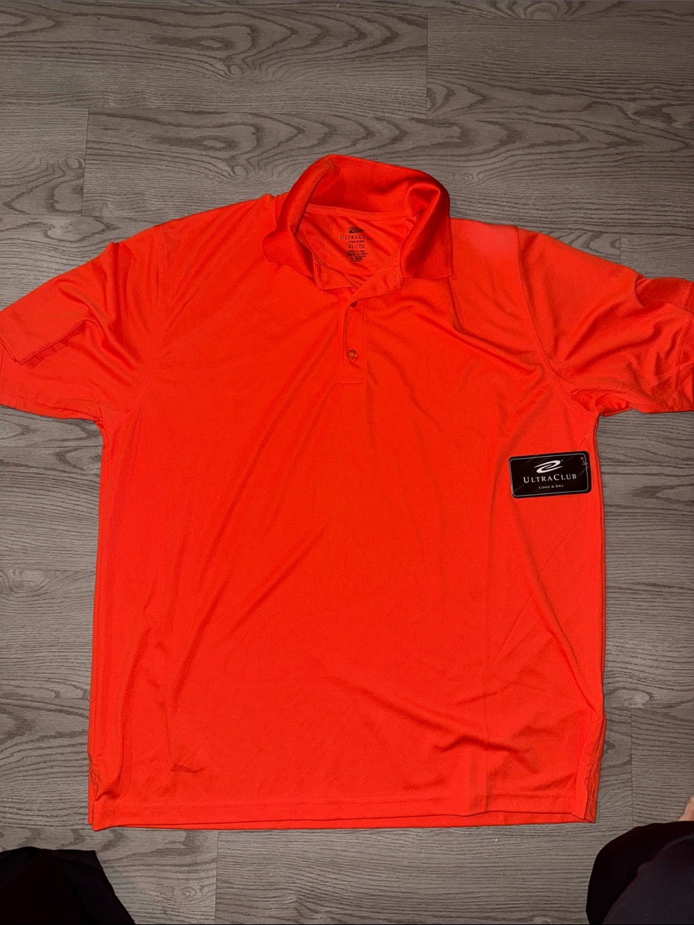 Ultraclub Men's Bright Orange Performance Polo